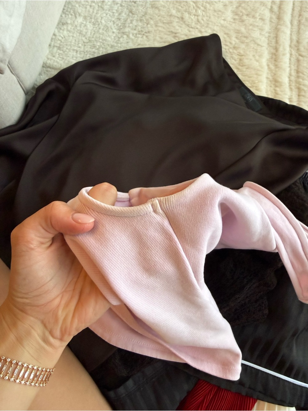 Soft Pink Square-Neck Ribbed Tank - Picture 4 of 5